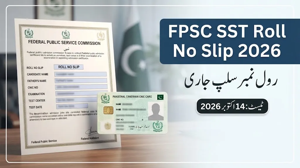 FPSC SST Roll No Slip 2026 – Download by CNIC and Check Test Date