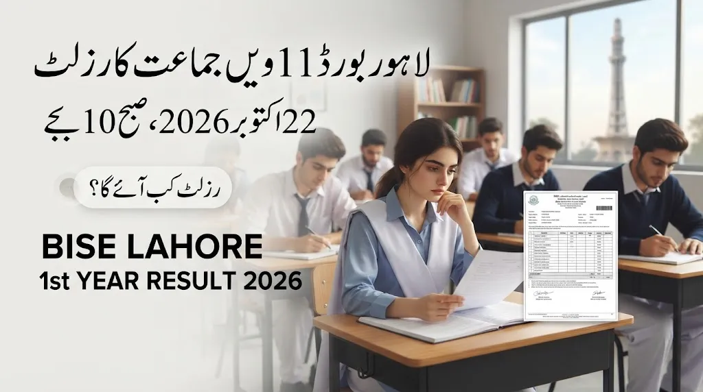 BISE Lahore 1st Year Result 2026 – Check Result by Gazette