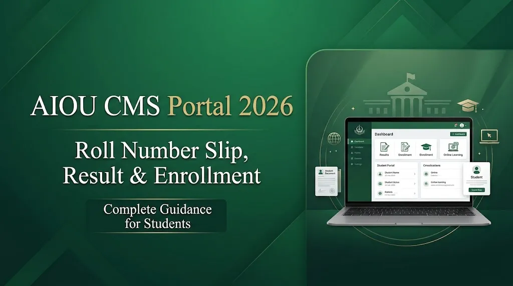 CMS Portal AIOU 2026 – Login, Roll No Slip, Result & Enrollment