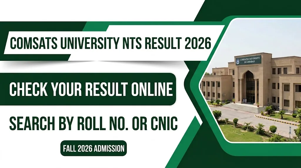 COMSATS University NTS Result 2026 – Check Result by CNIC