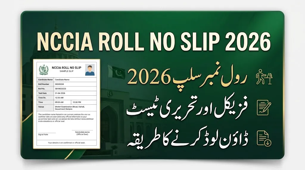 NCCIA Roll No Slip 2026 – Physical and Written Test Date