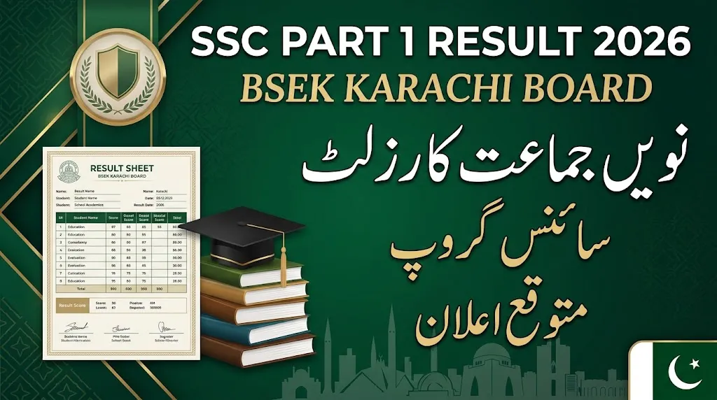 SSC Part 1 Science Group Result 2026 BSEK Karachi – Check 9th Class Result
